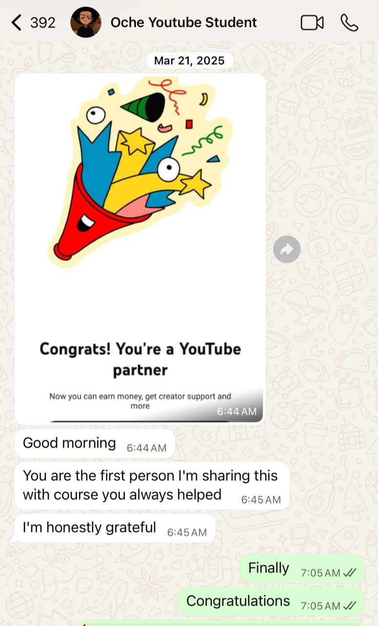 Student testimonial screenshot 2